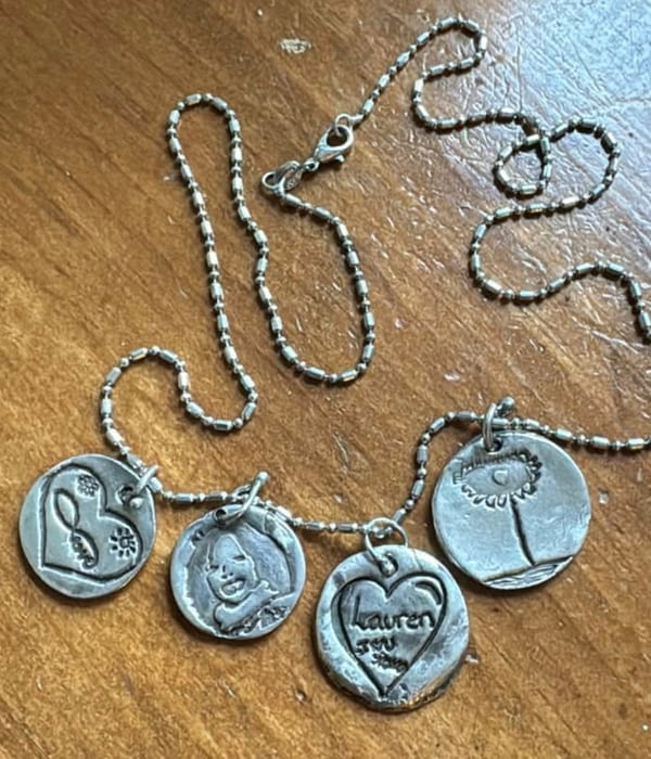 Silver celestial charm necklace